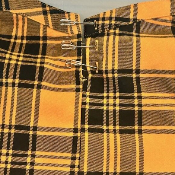 NWOT Social Tourist Yellow and Black Plaid Strapless Mini Dress - Picture 3 of 4